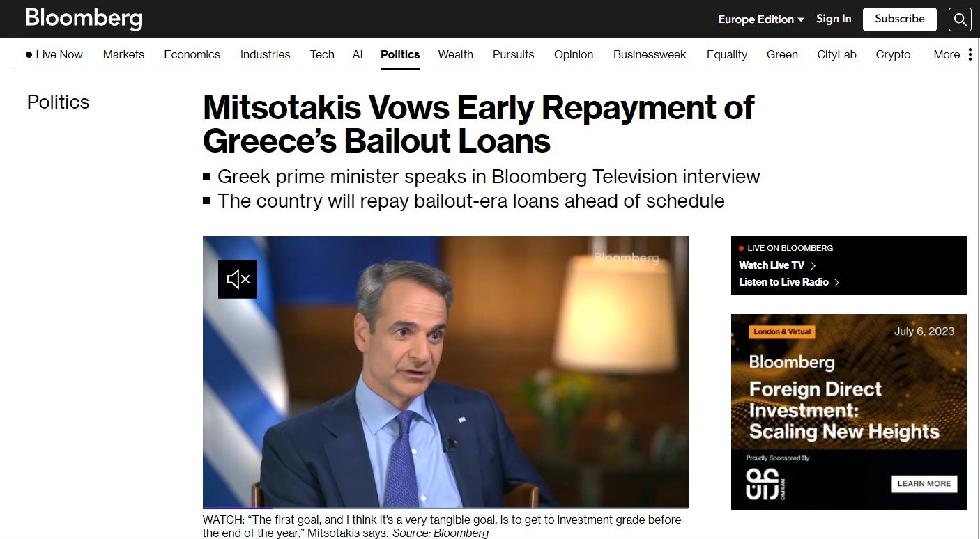 bloomberg mitsotakis