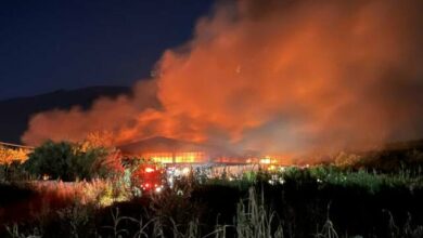 Μεγάλη-φωτιά-σε-επιχείρηση-ξυλείας-στο-Ασπρόχωμα-Καλαμάτας