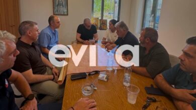 Στο-Προκόπι-Ευβοίας-ο-υπουργός-Πολιτικής-Προστασίας-Ευάγγελος-Τουρνάς-μετά-τον-σεισμό