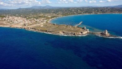 Κάστρο-Μεθώνης:-Κατασκευάζεται-ύφαλος-–-κυματοθραύστης-για-την-προστασία-του-δυτικού-τείχους-του